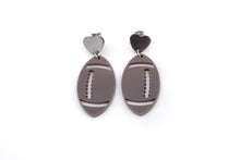 Load image into Gallery viewer, Football Dangle Earrings