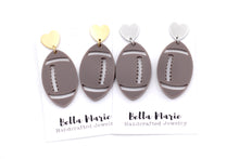 Load image into Gallery viewer, Football Dangle Earrings