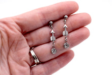 Load image into Gallery viewer, Arrow Rhinestone Dangles