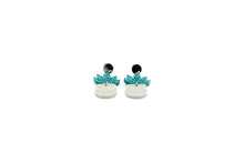 Load image into Gallery viewer, Teal Succulent Earrings