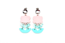 Load image into Gallery viewer, Pink Flower Earrings