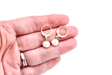 Load image into Gallery viewer, Pearl Leverback Earrings