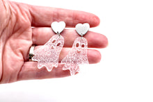 Load image into Gallery viewer, Glitter Ghost Earrings
