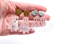 Load image into Gallery viewer, Glitter Ghost Earrings