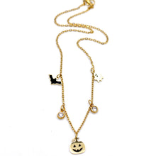 Load image into Gallery viewer, Gold Halloween Charm Necklace