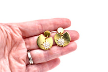 Load image into Gallery viewer, Rhinestone Star Crescent Earrings