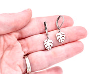 Load image into Gallery viewer, Tiny Monstera Earrings