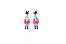 Load image into Gallery viewer, Pink Nutcracker Earrings