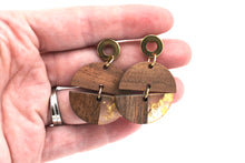 Load image into Gallery viewer, Round Wood Earrings