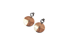 Load image into Gallery viewer, Round Wood Earrings