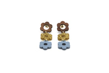 Load image into Gallery viewer, Triple Flower Earrings