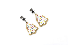 Load image into Gallery viewer, Christmas Tree Cookie Earrings