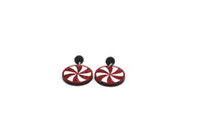 Load image into Gallery viewer, Red Peppermint Candy Earrings