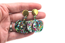 Load image into Gallery viewer, Colorful Glitter Pumpkin Earrings