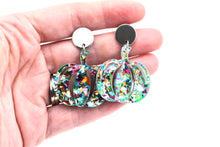 Load image into Gallery viewer, Colorful Glitter Pumpkin Earrings