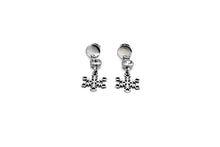 Load image into Gallery viewer, Silver Snowflake Earrings