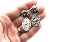 Load image into Gallery viewer, Textured Oval Dangles