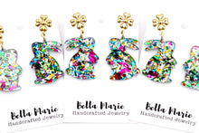 Load image into Gallery viewer, Bunny Earrings, Bunny Jewelry, Easter Earrings, Easter Jewelry, Easter Bunny Earrings, Spring Earrings, Rabbit Earrings, Rabbit Jewelry