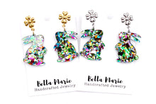 Load image into Gallery viewer, Bunny Earrings, Bunny Jewelry, Easter Earrings, Easter Jewelry, Easter Bunny Earrings, Spring Earrings, Rabbit Earrings, Rabbit Jewelry