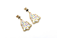 Load image into Gallery viewer, Christmas Tree Cookie Earrings