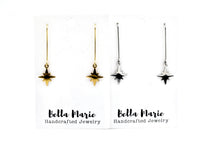 Load image into Gallery viewer, North Star Dangle Earrings