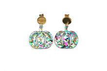 Load image into Gallery viewer, Colorful Glitter Pumpkin Earrings