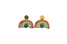 Load image into Gallery viewer, Clover Glitter Rainbow Earrings