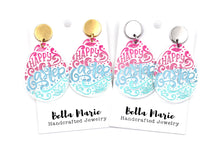 Load image into Gallery viewer, Happy Easter Ombre Egg Earrings