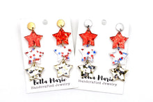 Load image into Gallery viewer, 4th of July Star Earrings