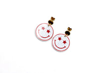 Load image into Gallery viewer, Patriotic Smiley Face Earrings