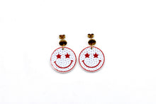 Load image into Gallery viewer, Patriotic Smiley Face Earrings