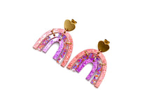 Load image into Gallery viewer, Glittery Rainbow Earrings
