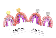 Load image into Gallery viewer, Glittery Rainbow Earrings