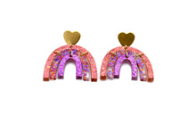 Load image into Gallery viewer, Glittery Rainbow Earrings