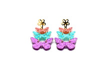 Load image into Gallery viewer, Glitter Butterfly Earrings