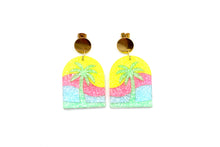 Load image into Gallery viewer, Tropical Neon Glitter Earrings