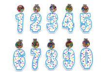 Load image into Gallery viewer, Birthday Number Candle Earrings