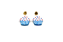 Load image into Gallery viewer, Patriotic Cupcake Earrings