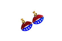 Load image into Gallery viewer, Patriotic Lips Earrings