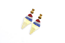 Load image into Gallery viewer, Patriotic Ice Cream Earrings