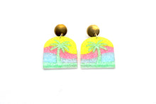 Load image into Gallery viewer, Tropical Neon Glitter Earrings