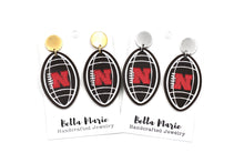Load image into Gallery viewer, Huskers Football Earrings