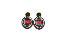 Load image into Gallery viewer, Huskers Football Earrings