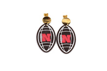 Load image into Gallery viewer, Huskers Football Earrings