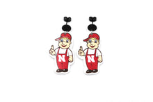 Load image into Gallery viewer, Nebraska Lil Red Earrings