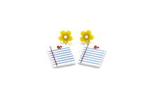 Load image into Gallery viewer, Notebook Paper Earrings
