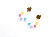 Load image into Gallery viewer, Floral Paint Palette Earrings