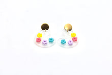 Load image into Gallery viewer, Floral Paint Palette Earrings