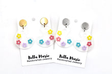 Load image into Gallery viewer, Floral Paint Palette Earrings