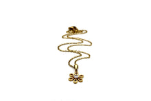 Load image into Gallery viewer, Gold Flower Rhinestone Necklace